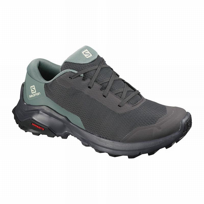 SALOMON X REVEAL Philippines - Women's Hiking Shoes - Dark Grey/Green | 068234-XMV